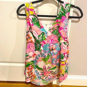 Lilly Pulitzer sleeveless blouse size L